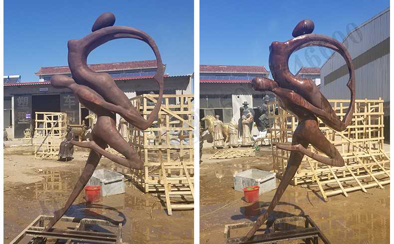 跳舞人物銅雕塑，銅舞蹈雕塑，銅抽象人物