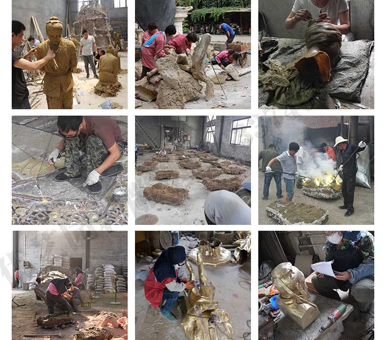銅雕塑廠家，銅雕塑鑄造流程，銅雕塑定制
