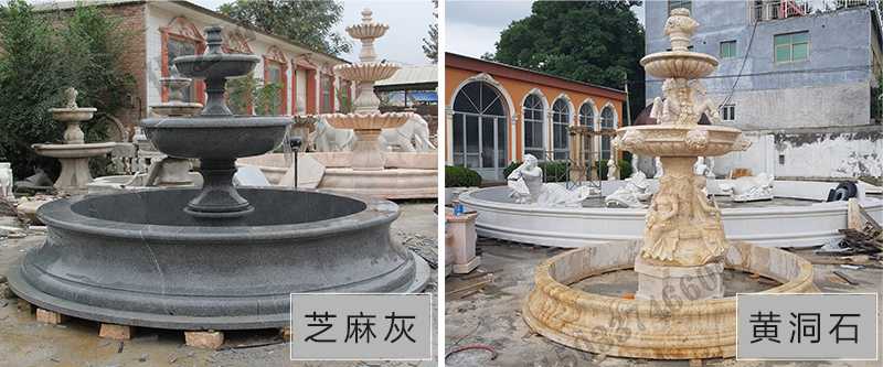 大理石景觀噴泉材質(zhì)，石雕噴泉工廠，定制大理石景觀噴泉