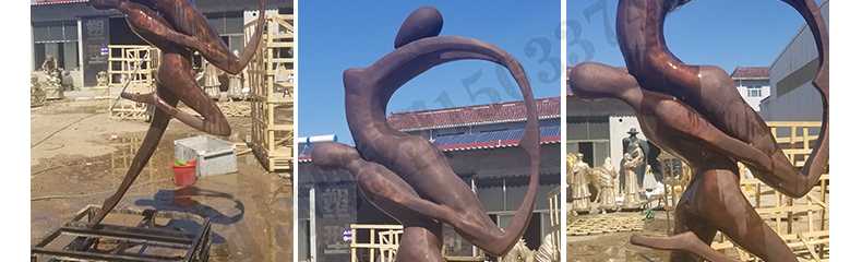 銅舞蹈人物雕塑，抽象男女人物雕塑，抽象跳舞人物銅雕塑