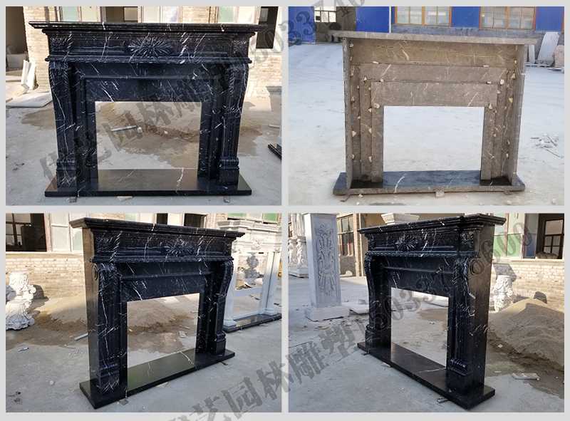石雕壁爐架廠家，石雕壁爐架工廠，定制石雕壁爐架