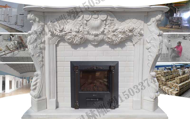 石雕壁爐架制作，石雕壁爐架制作流程，石雕壁爐架工廠