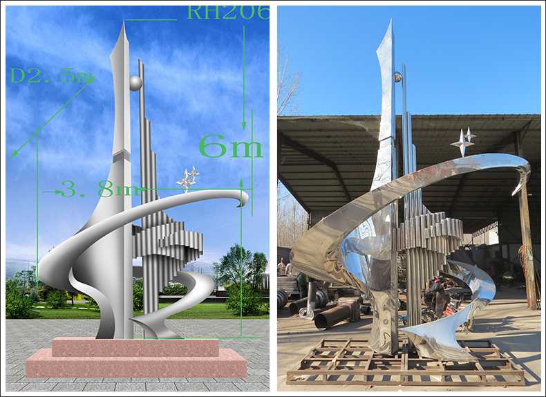 大型不銹鋼雕塑，不銹鋼雕塑廠家，室外大型景觀雕塑