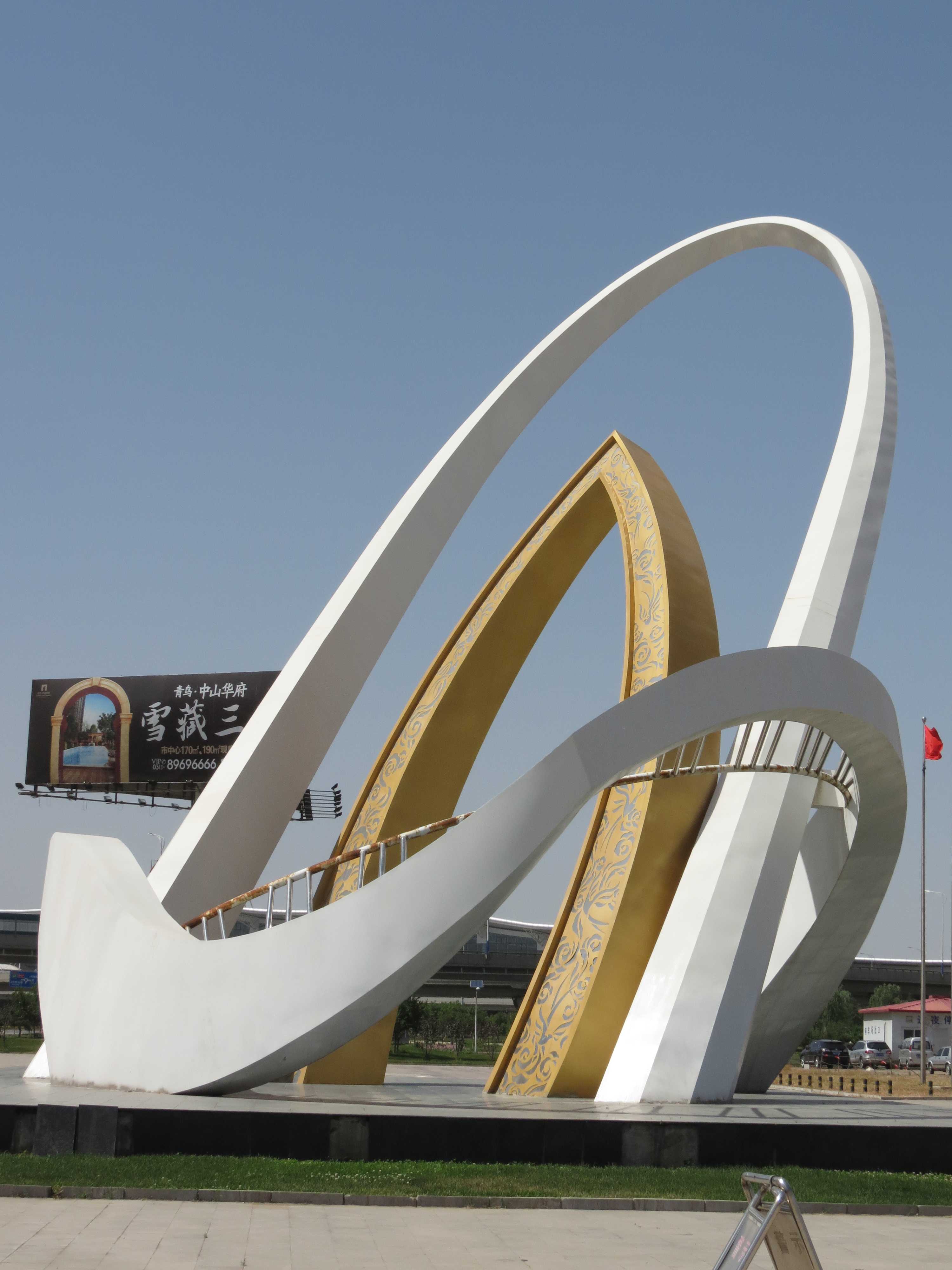 機(jī)場大型雕塑，不銹鋼機(jī)場雕塑，不銹鋼廣場景觀