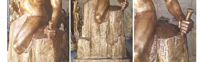 自我雕刻銅雕塑，銅自我雕刻，雕刻自我人物銅雕塑