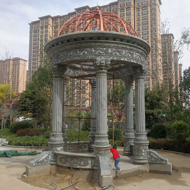 小區(qū)景觀涼亭，大理石亭子安裝