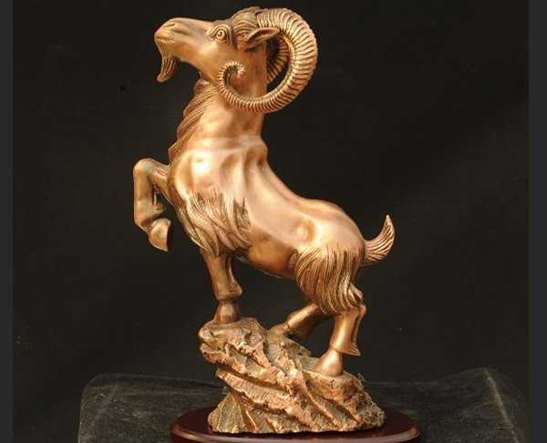 銅山羊雕塑，家居景觀雕塑